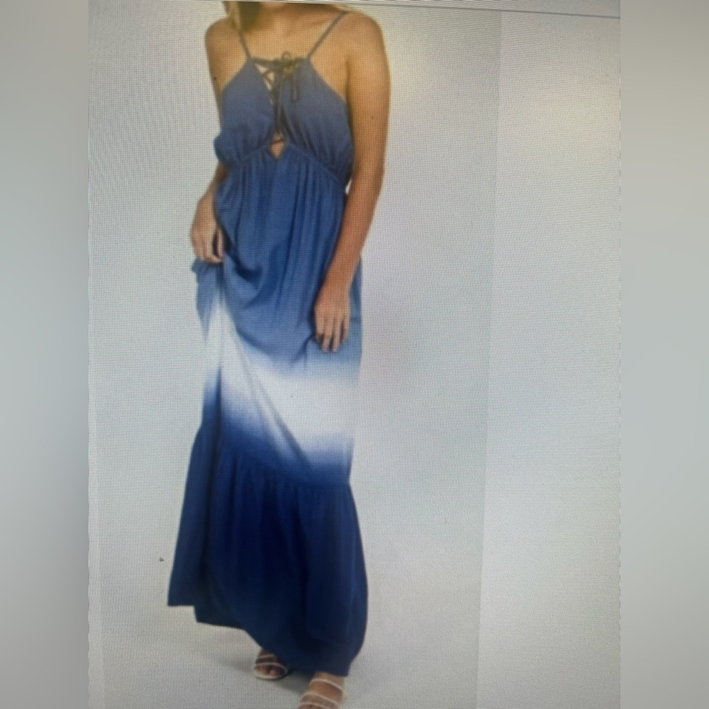 Loveriche Women’s Sleeveless Tiered Hem Ombré Maxi Dress Size S
